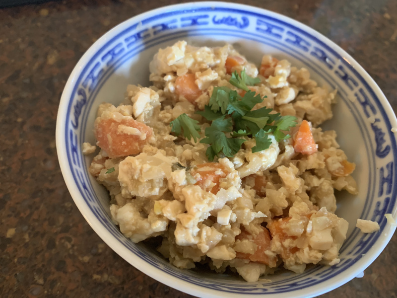 Stir Fried Riced Cauliflower and Broccoli 